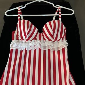 Victorias Secret Sexy Night Size 34B Red & White Striped